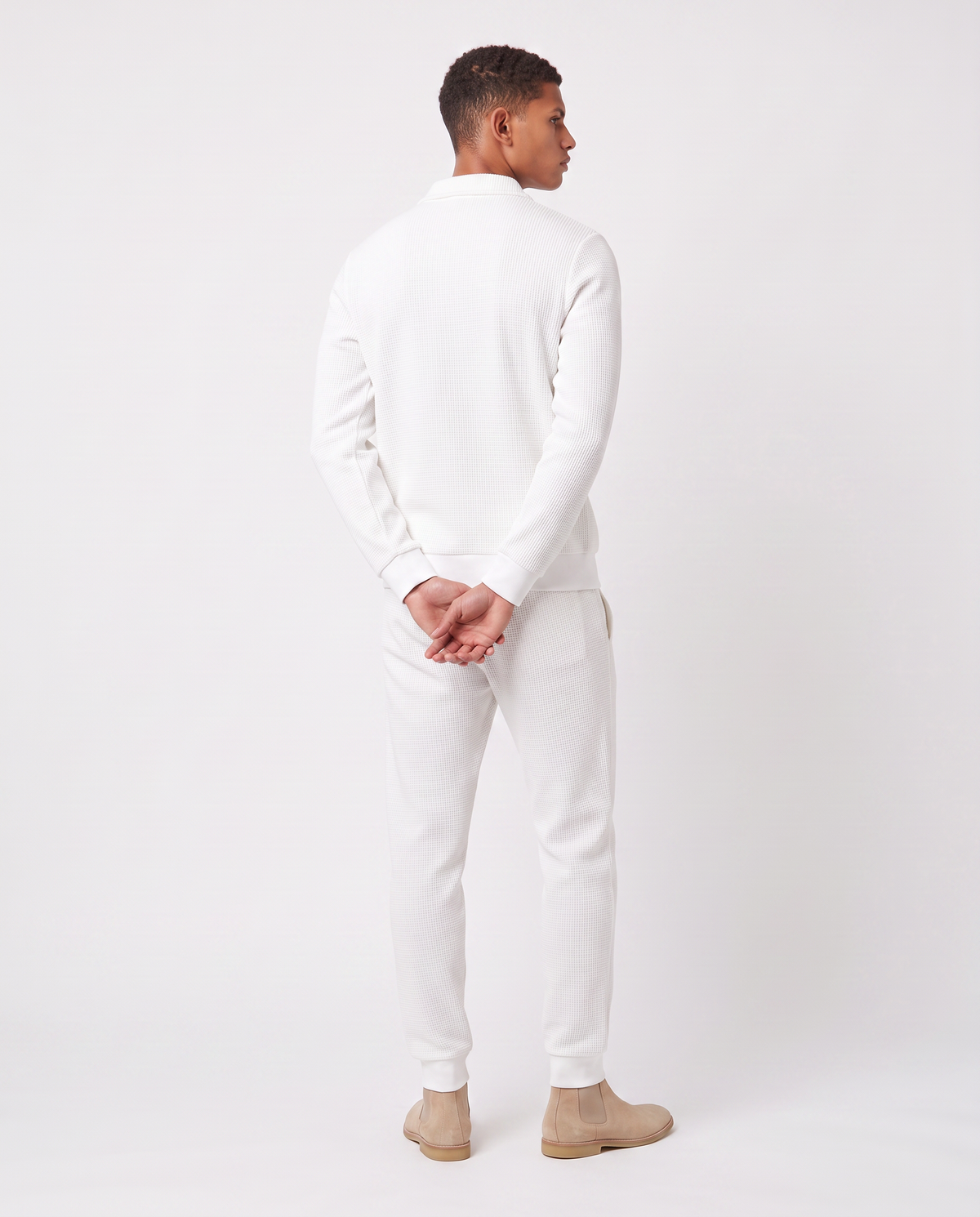 Virelle | Ensemble Homme Zippé en Maille Côtelée