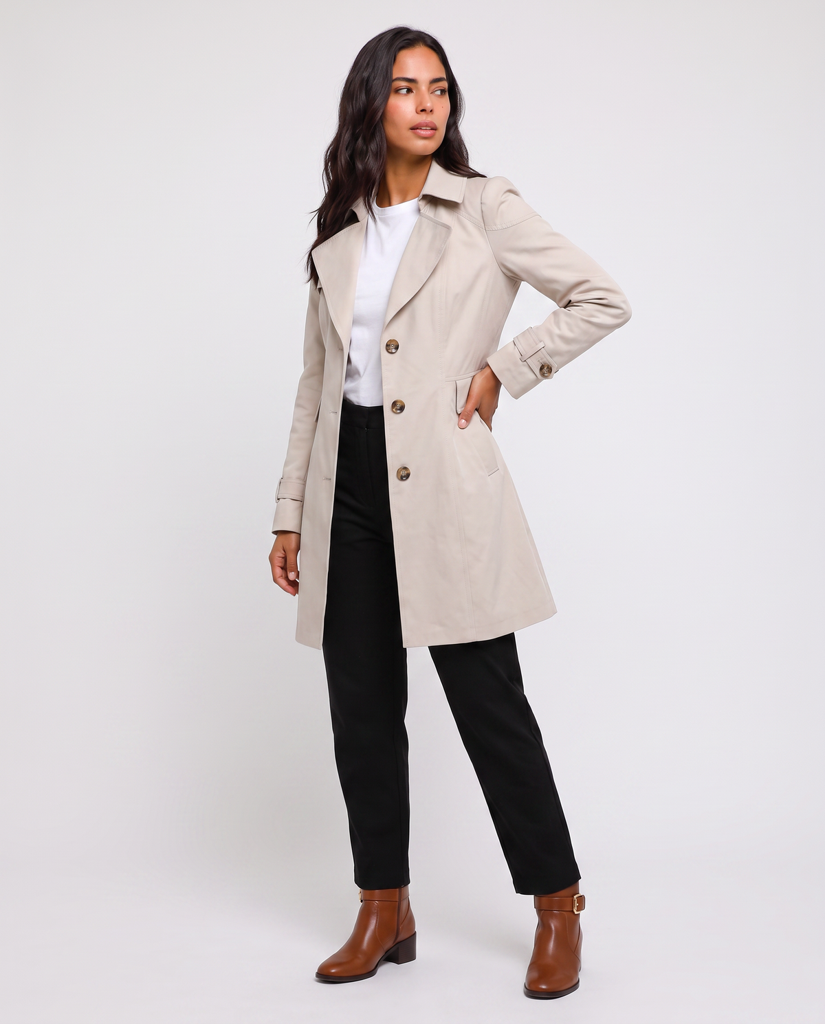 Virelle | Trench Court Femme à Revers