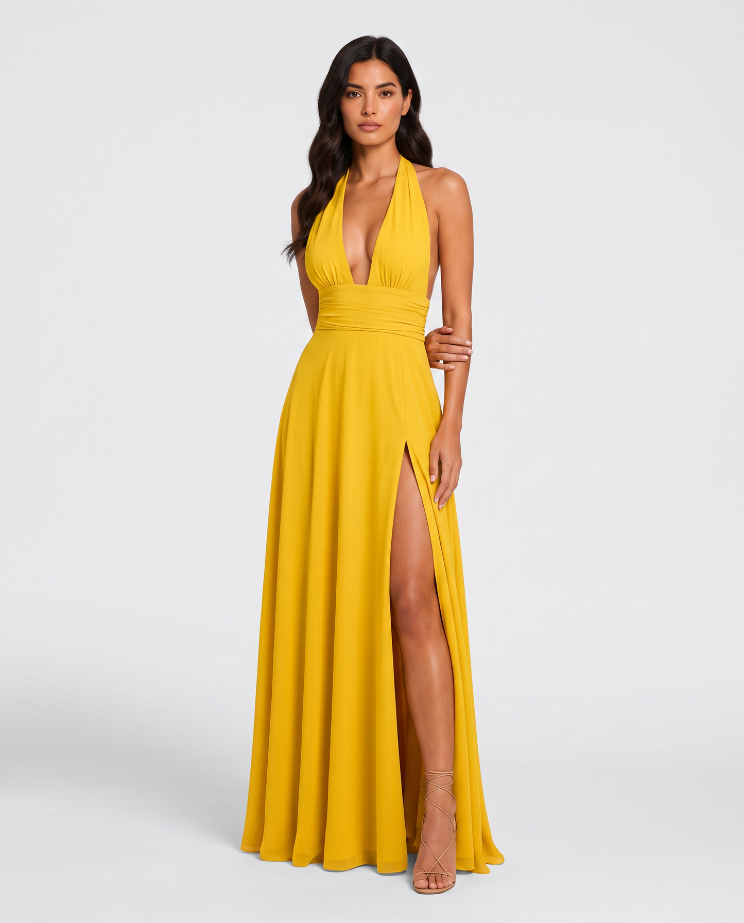 Virelle | Femmes Robe Longue Élégante Satinée