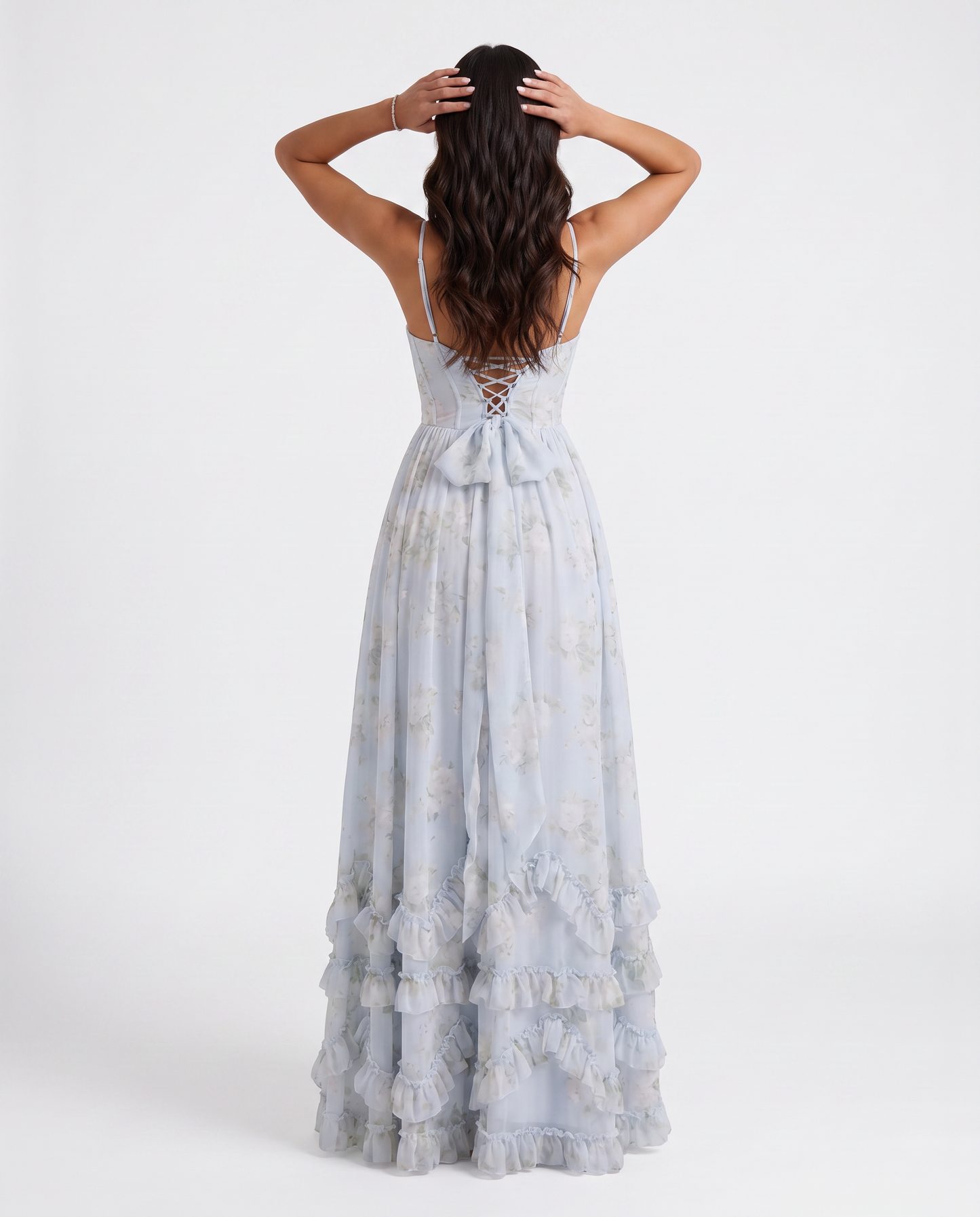Virelle | Robe Femme Maxi Fleurie À Bretelles Réglables