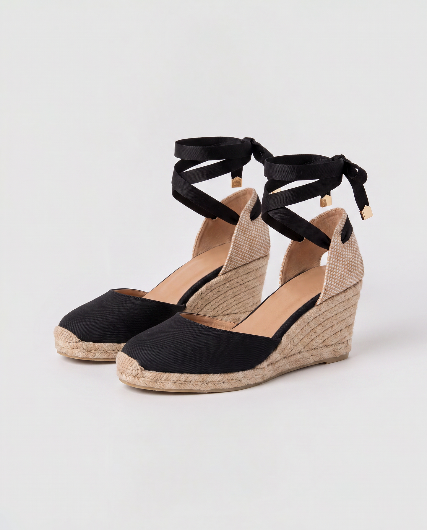 Virelle | Sandales Espadrilles Compensées Femme À Lacets Cheville