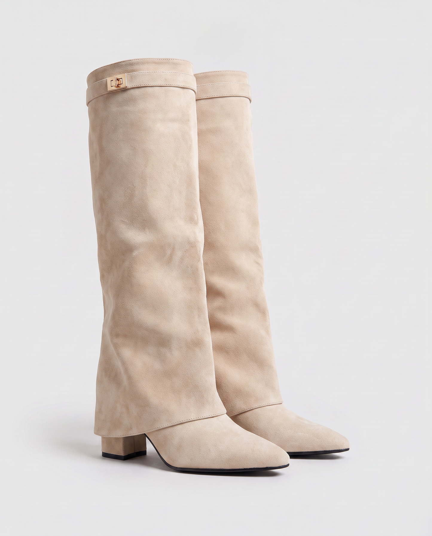 Virelle | Bottes Hautes Femme En Daim À Coupe Classique