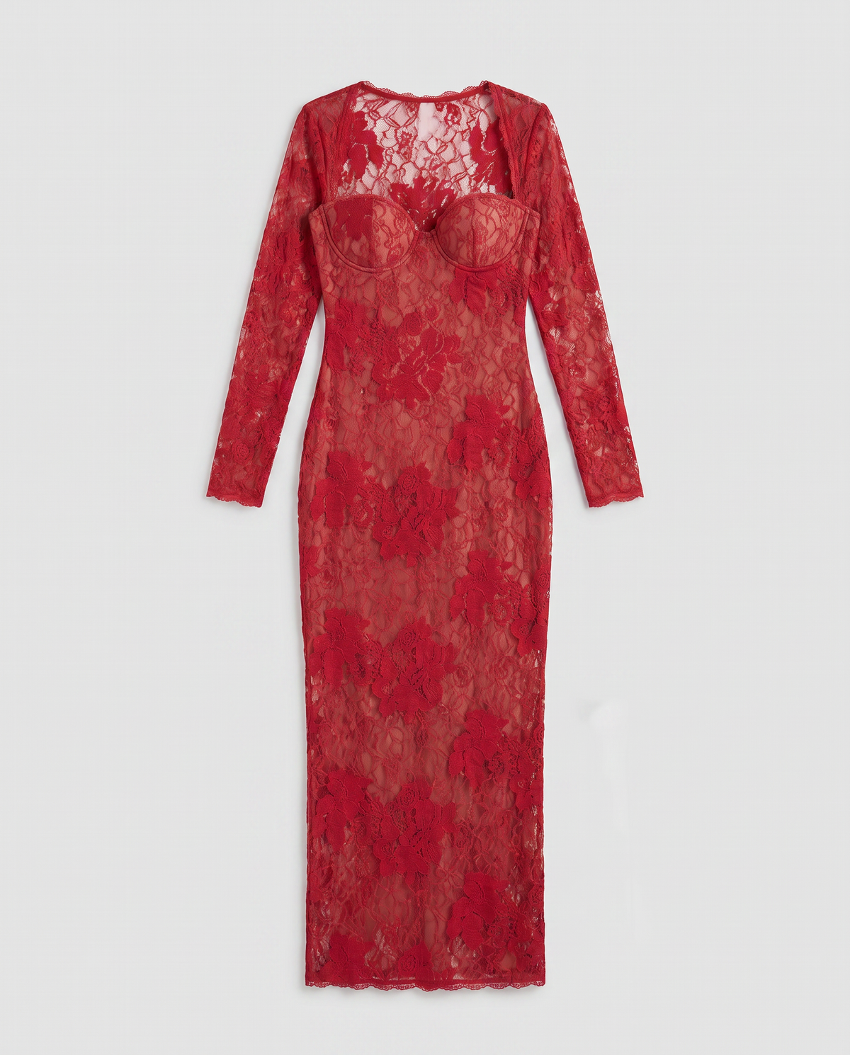 Virelle | Robe Maxi En Dentelle Noire