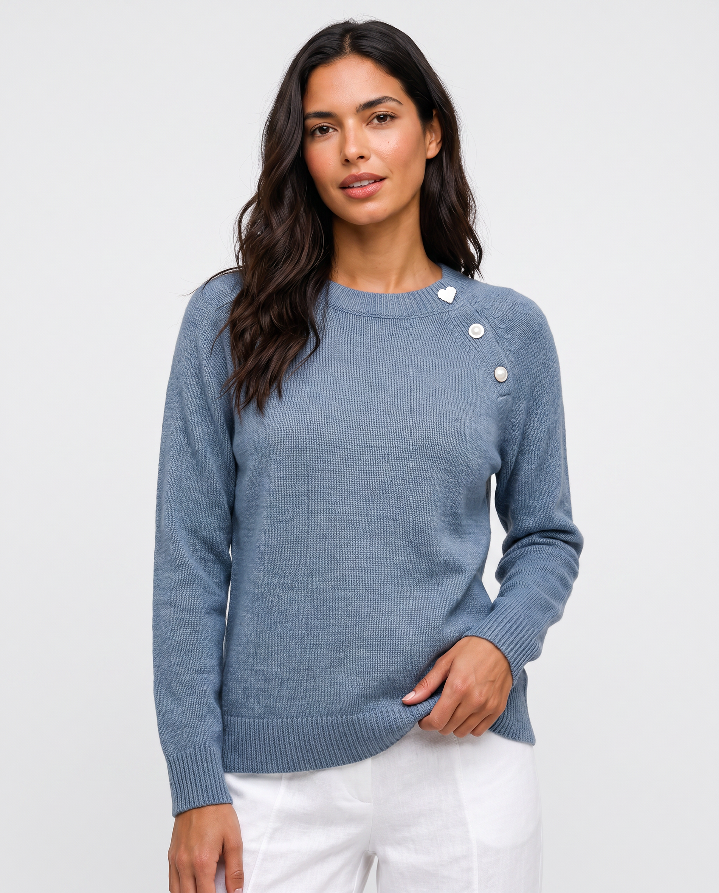 Virelle | Pull Femme Boutonné Épaule