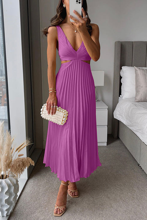 Lisana | Robe Maxi Plissée