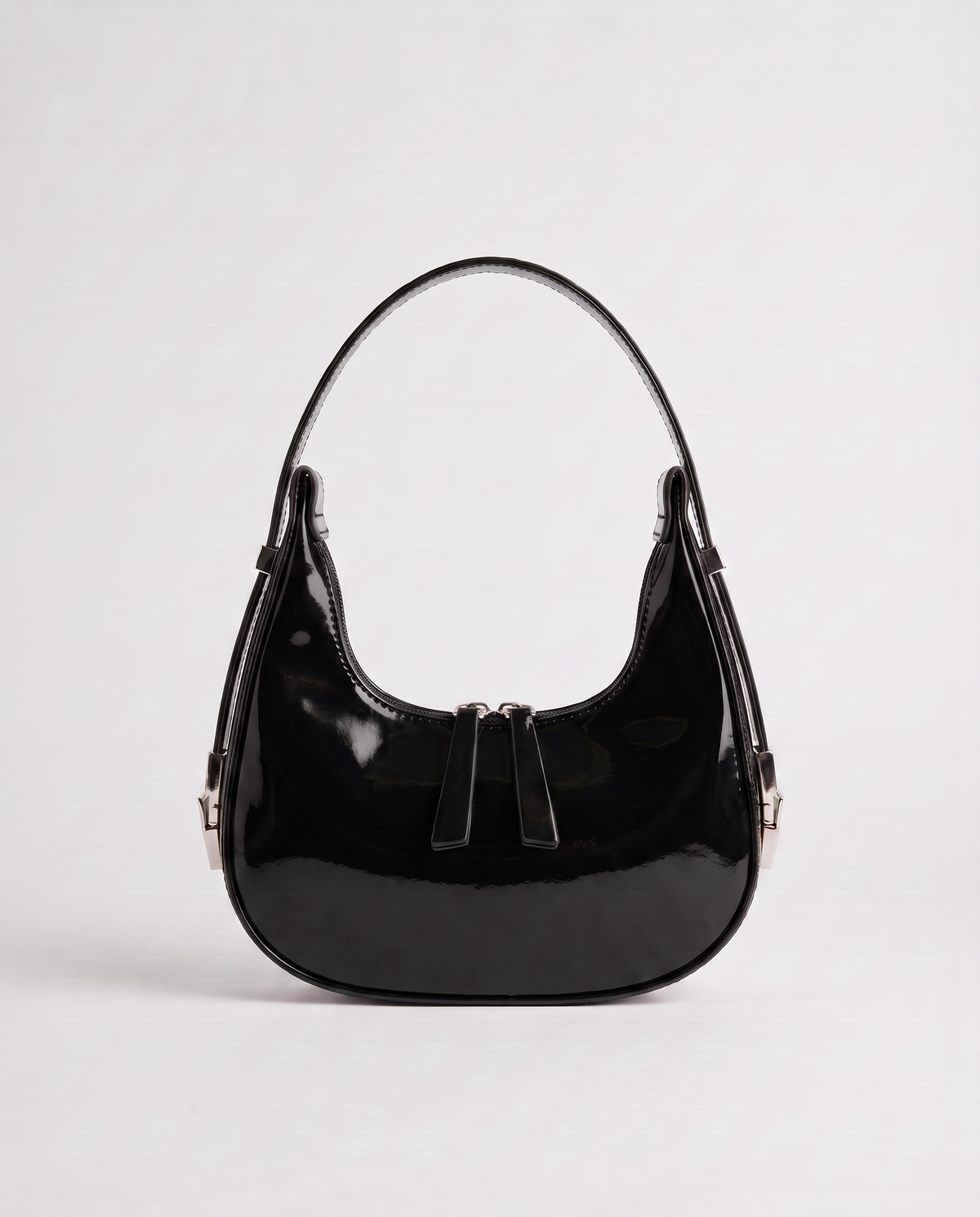 Virelle | Sac Épaule Femme Verni à Fermeture Zippée
