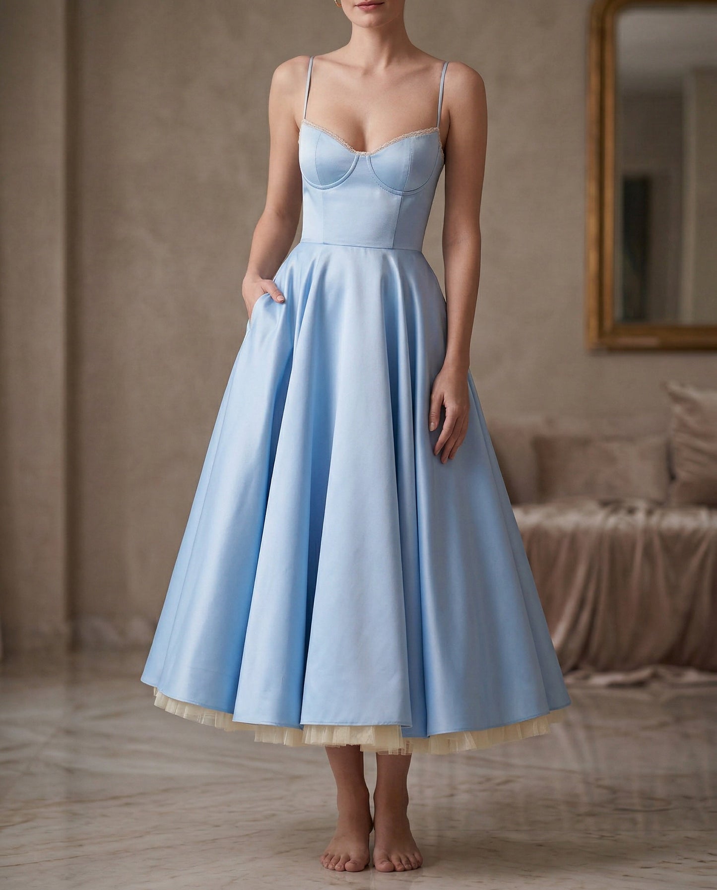 Amelix | Robe Halter Péridot Lumineux