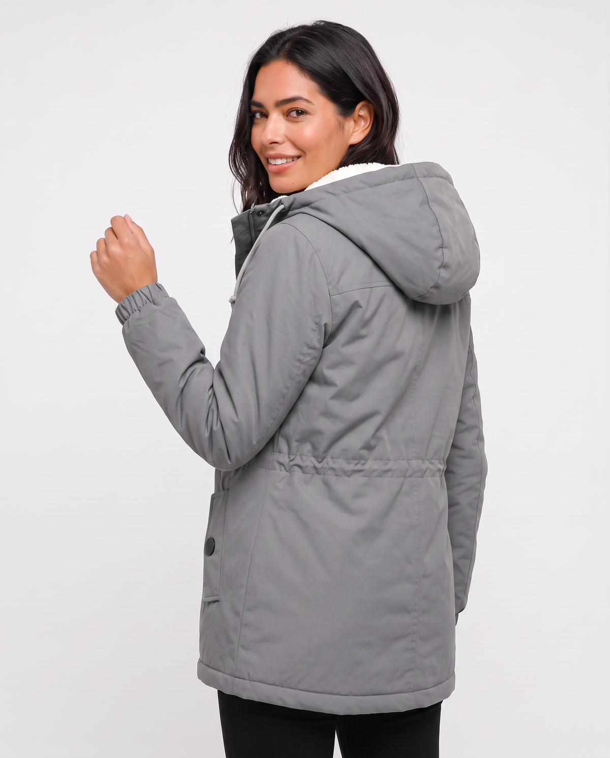 Virelle | Manteau Femme à Volants avec Capuche