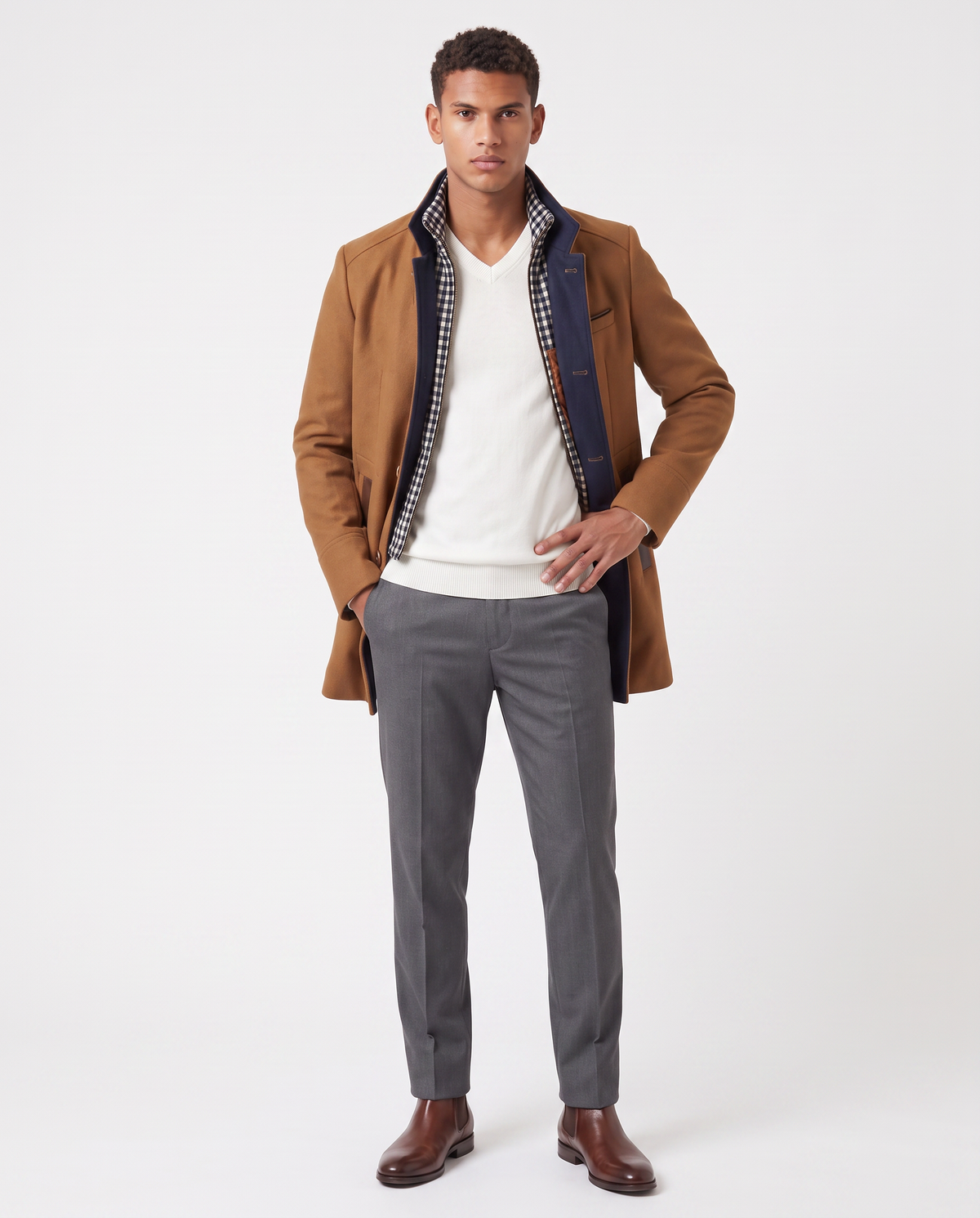 Virelle | Manteau Homme Hiver à Col Montant