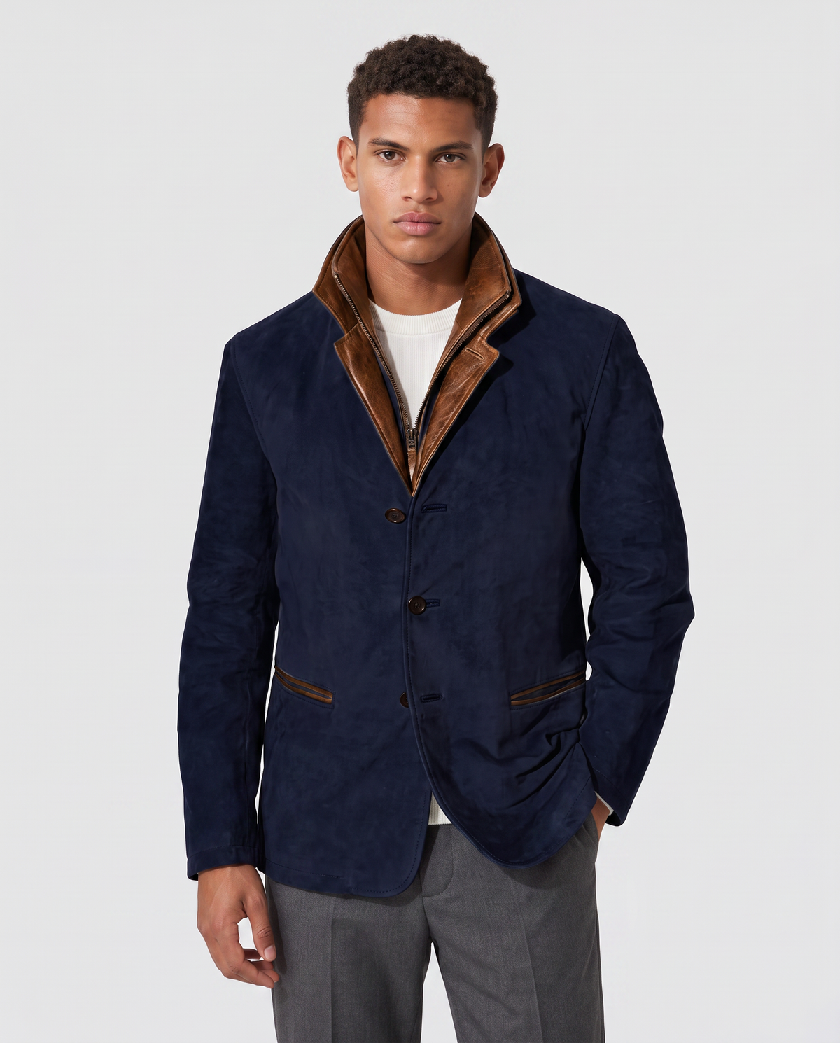 Virelle | Veste Homme en Daim