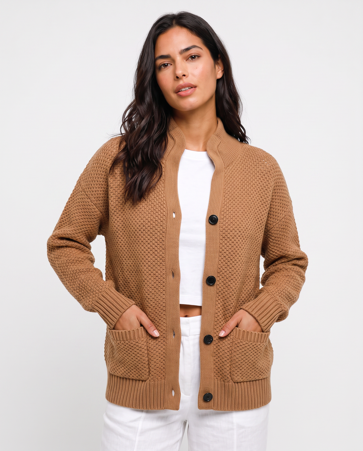 Virelle | Cardigan Femme en Maille à Boutons