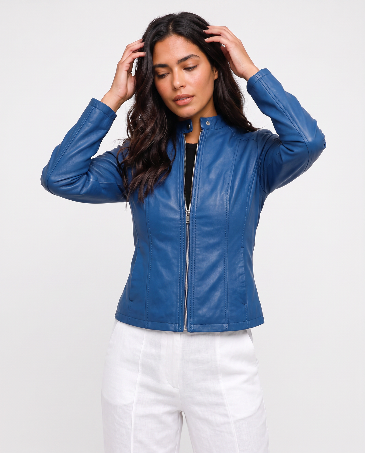 Virelle | Veste Ajustée Femme Cuir