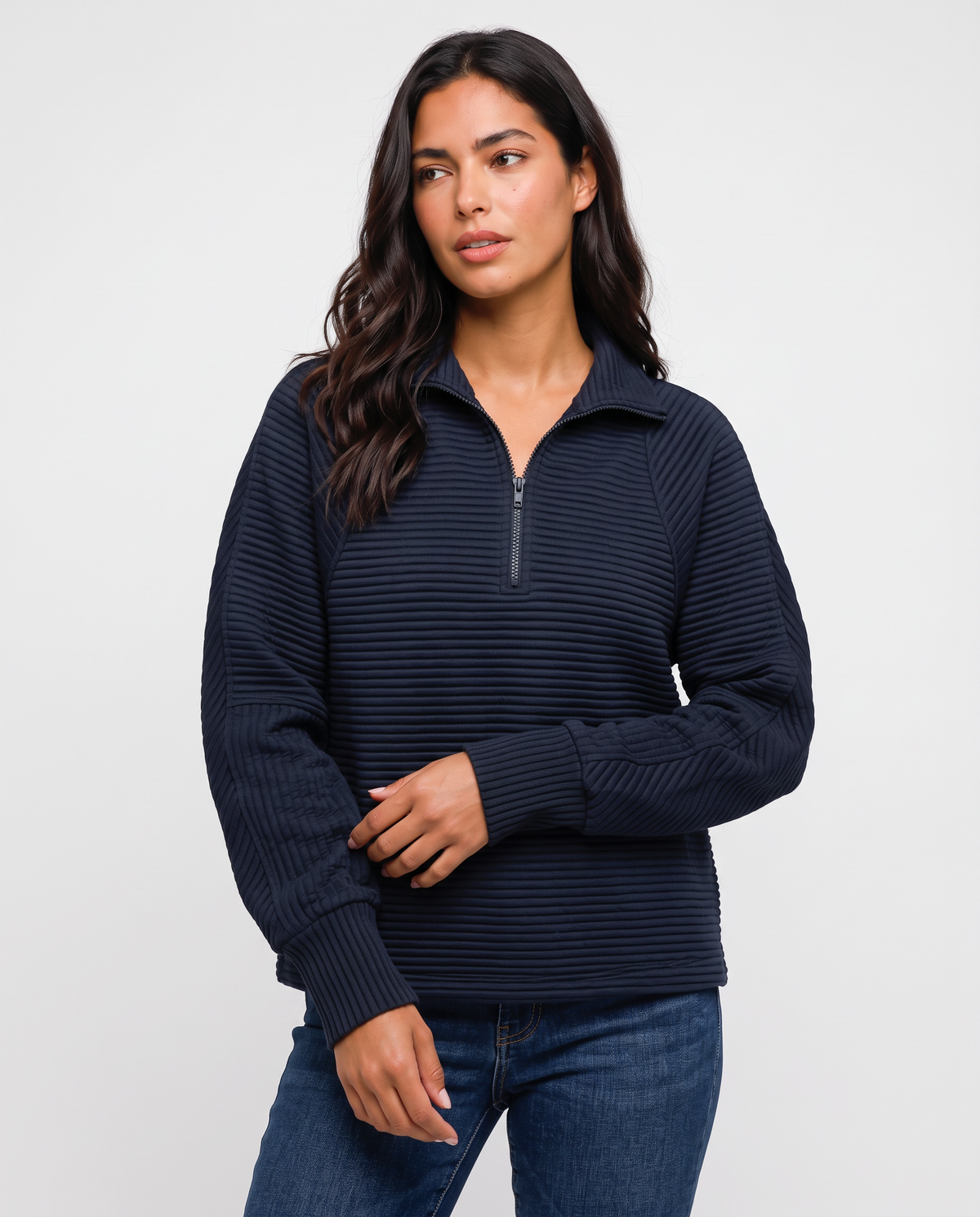 Virelle | Pull Femme Texturé Quart de Zip