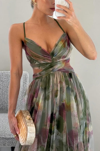 Lisora | Maxi-robe Chiffon Florale