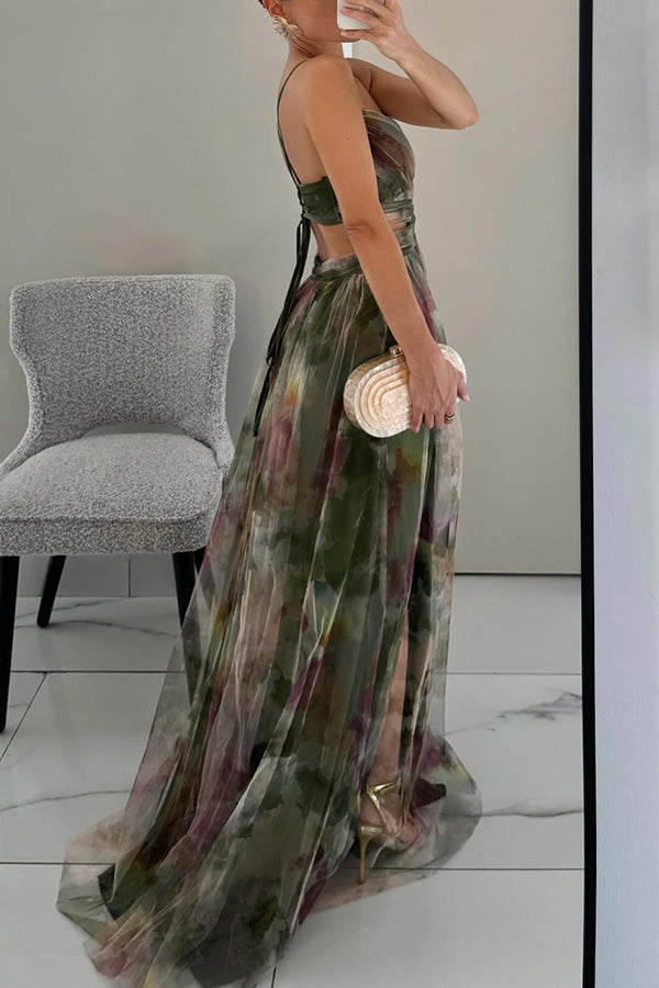Lisora | Maxi-robe Chiffon Florale