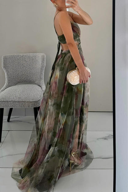 Lisora | Maxi-robe Chiffon Florale