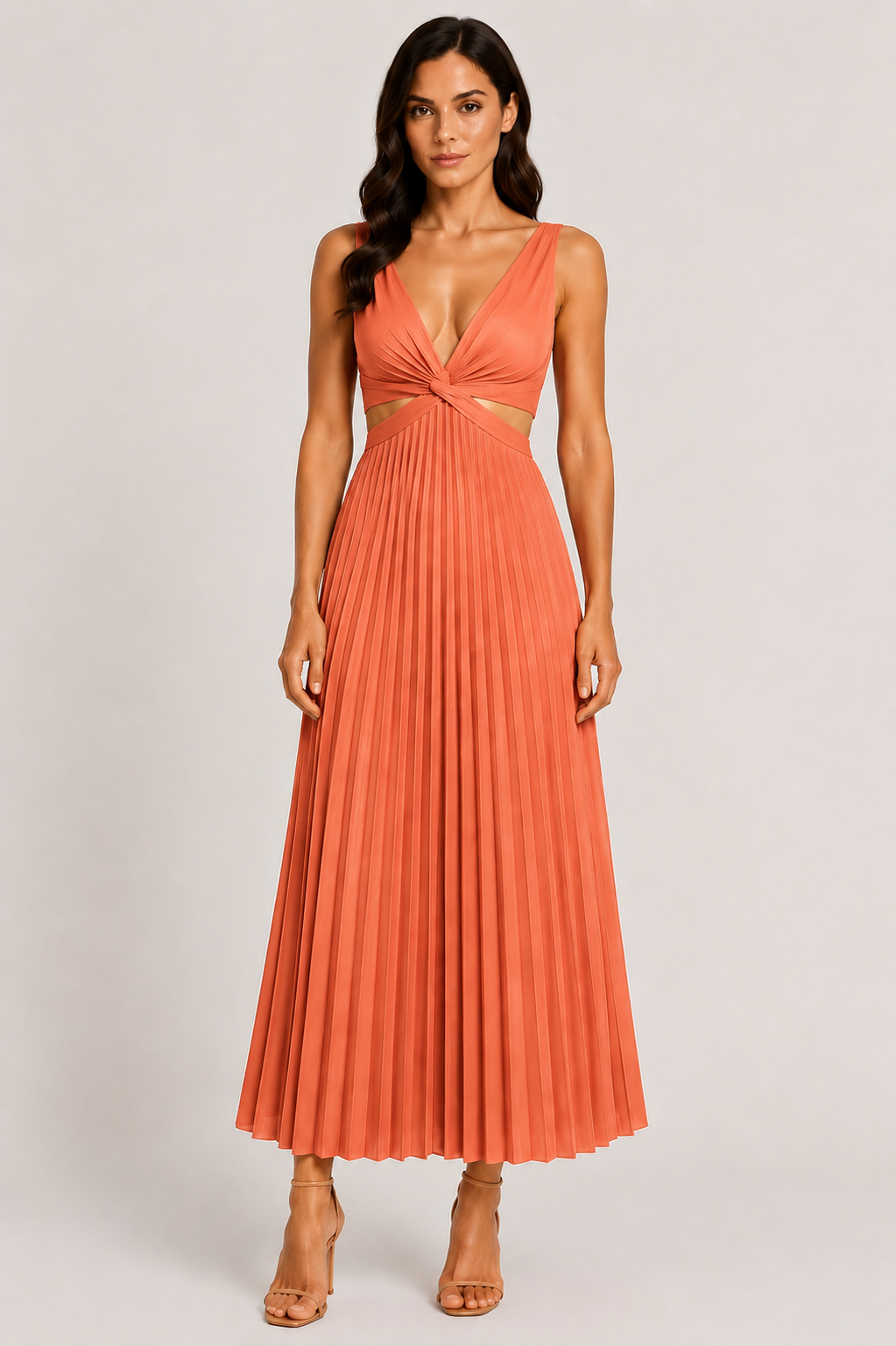 Virelle | Robe Longue Plissée À Coupe Fluide