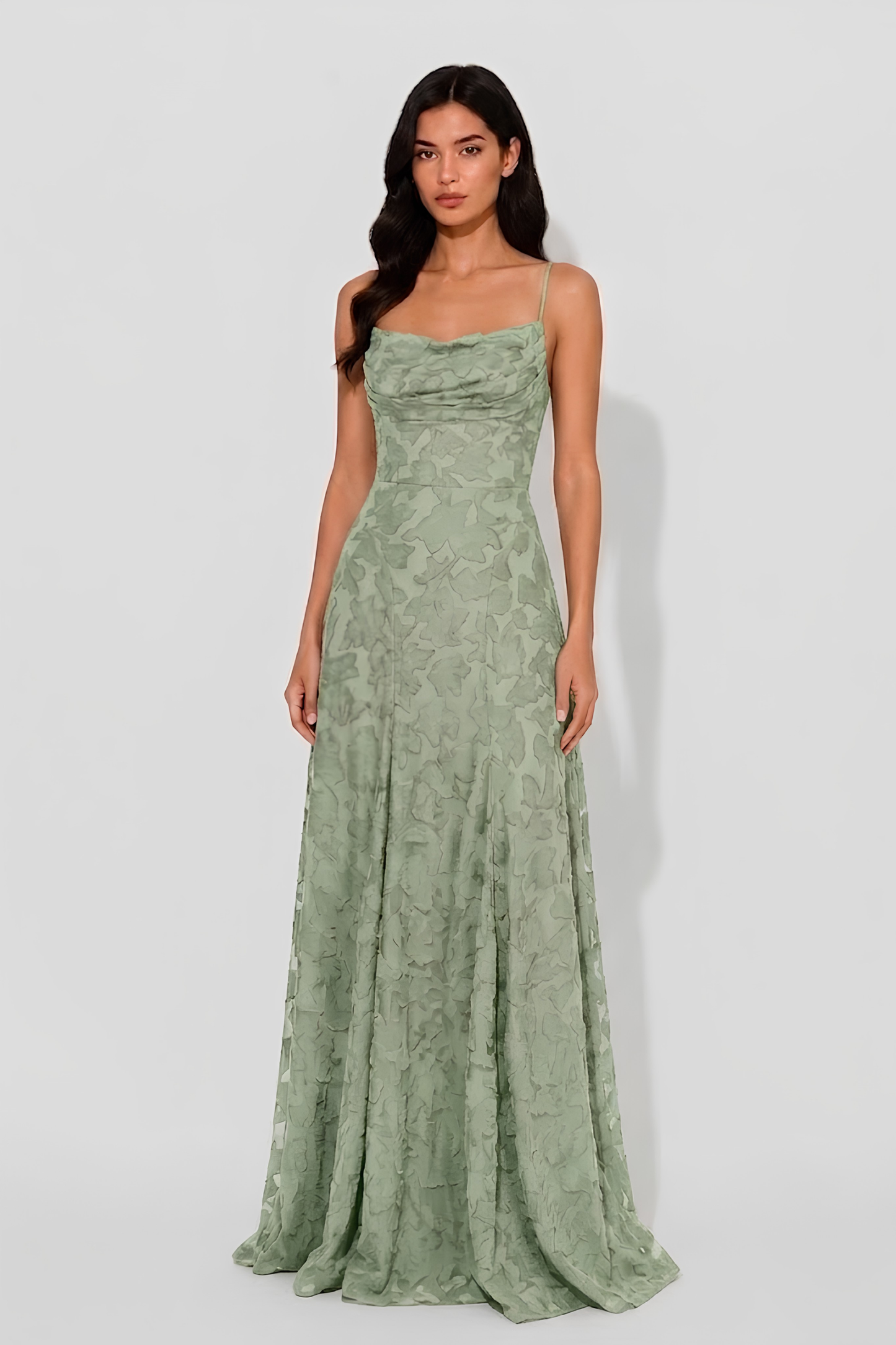 Virelle | Robe Longue Drapée À Encolure Cœur