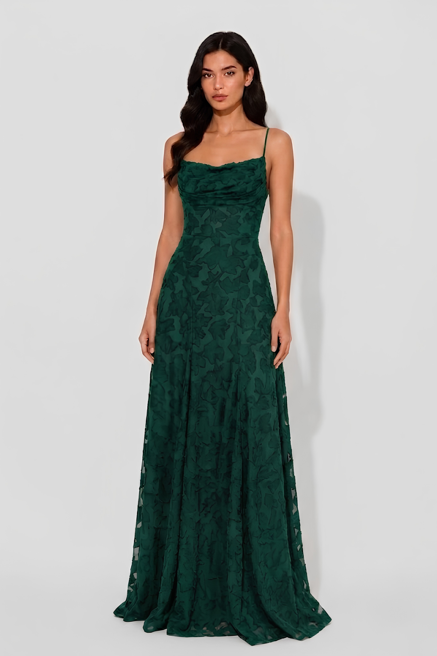 Virelle | Robe Longue Drapée À Encolure Cœur