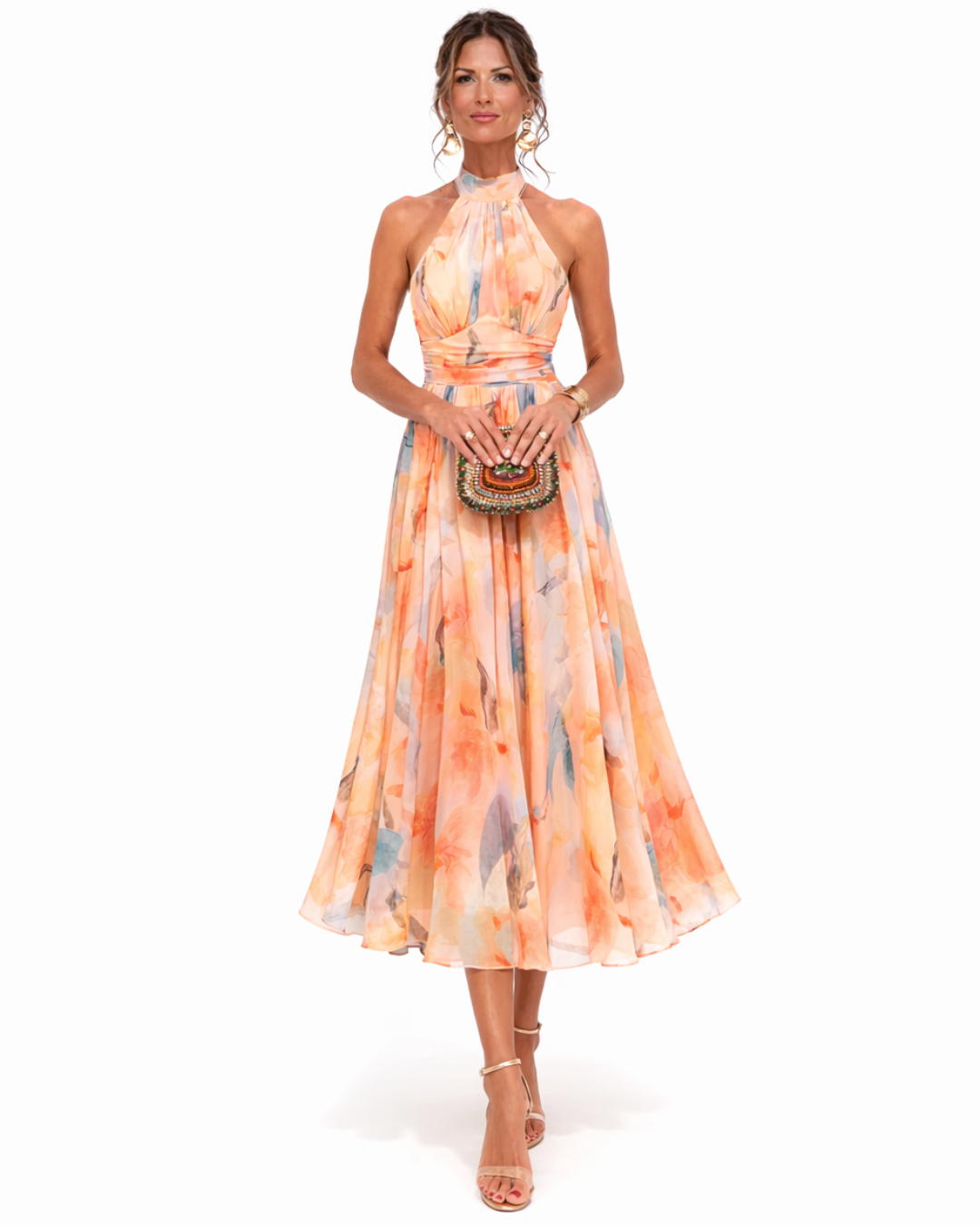 Belina | Robe Halter Flottante