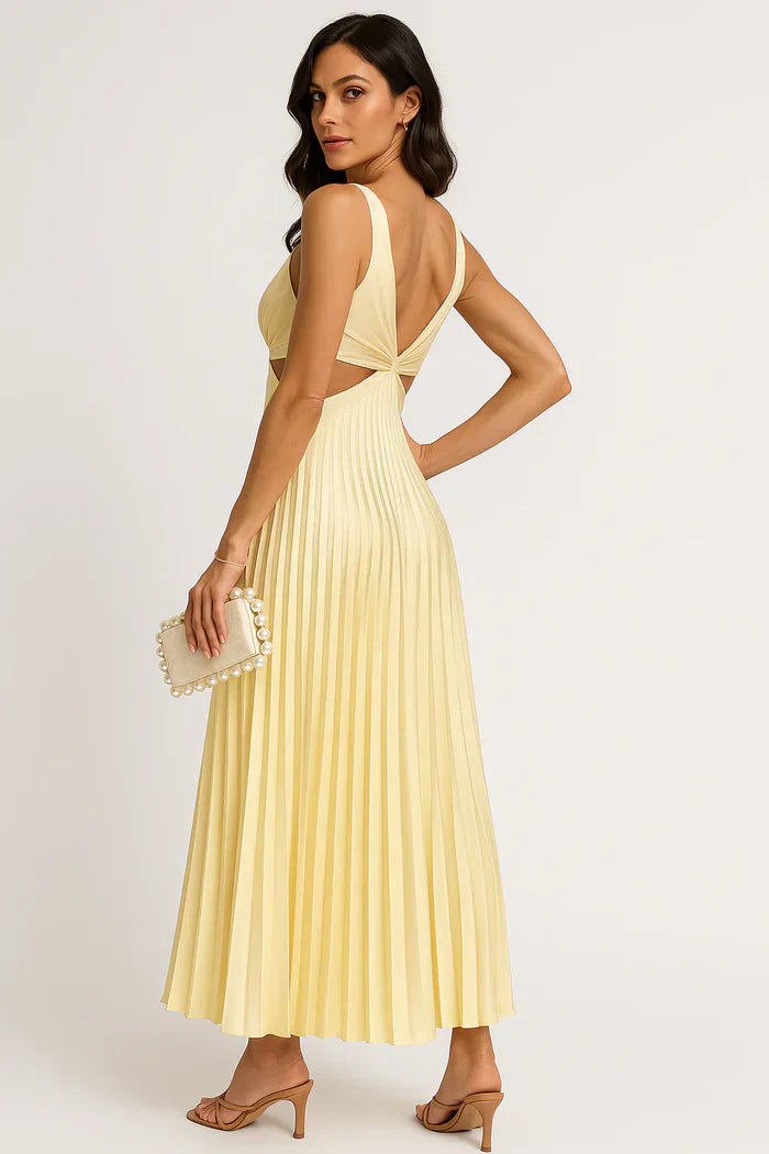 Lisana | Robe Maxi Plissée