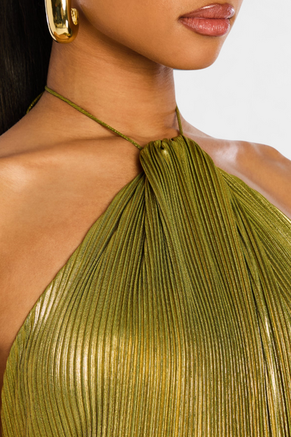 Amira | Robe Flottante Métallique