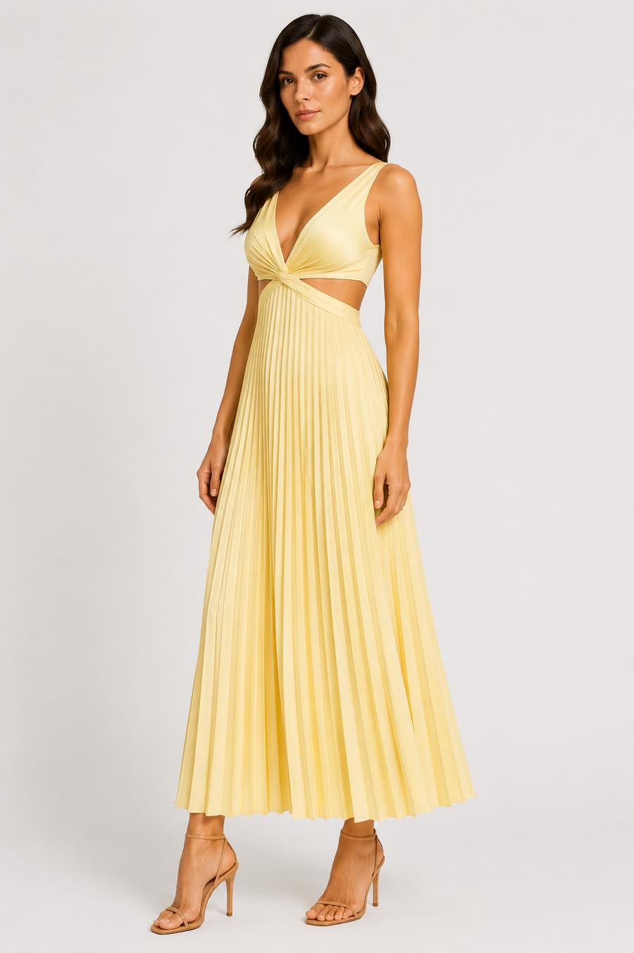 Virelle | Robe Longue Plissée À Coupe Fluide
