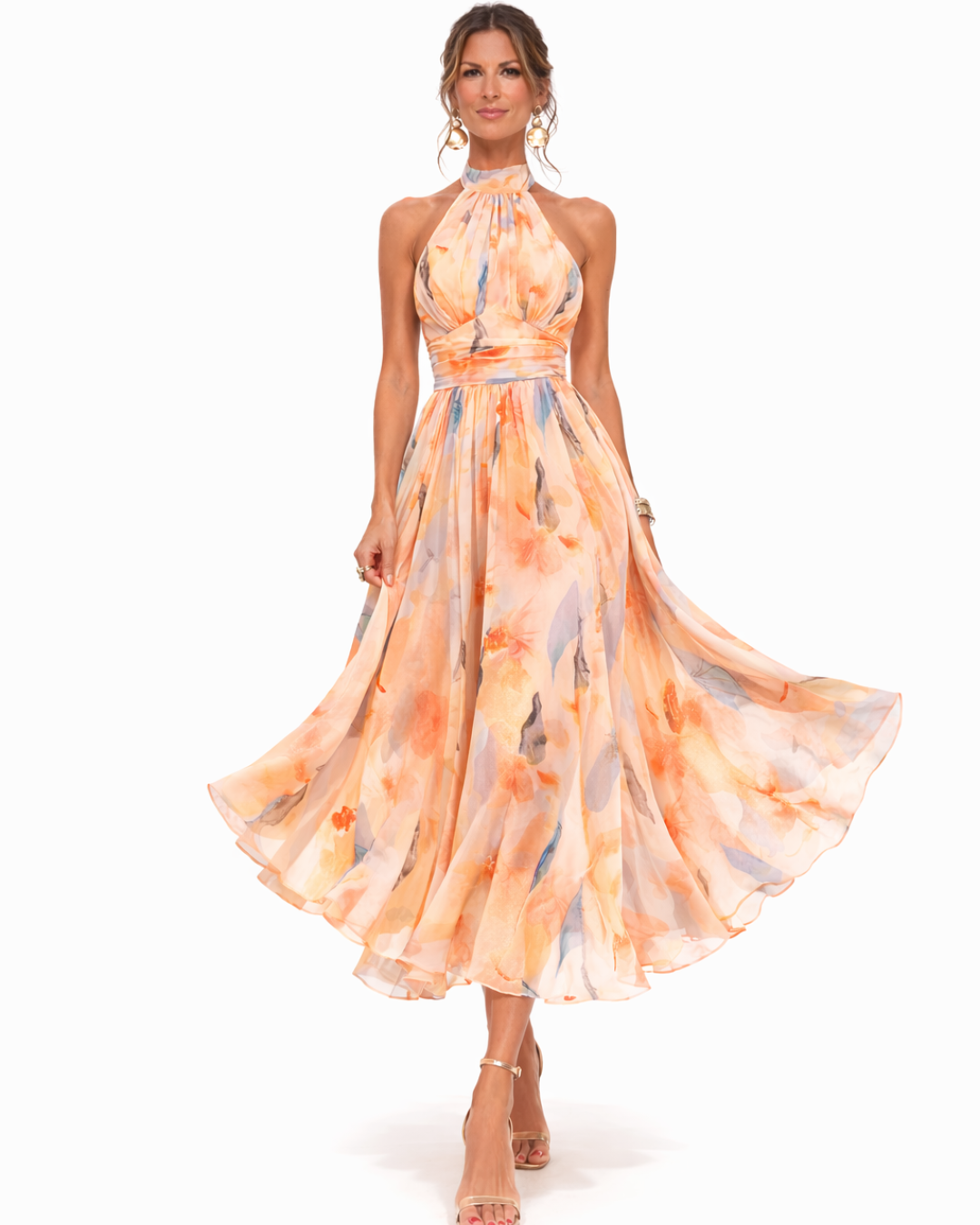 Belina | Robe Halter Flottante