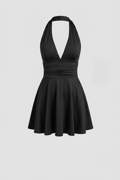 Virelle | Robe Dos Nu À Décolleté Plongeant Et Jupe Évasée