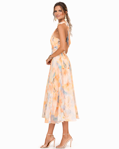 Belina | Robe Halter Flottante