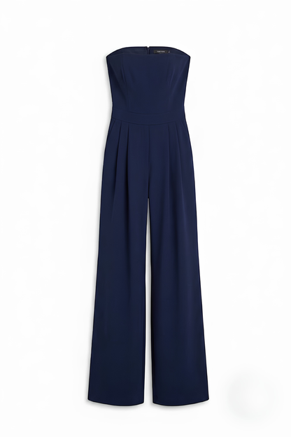 Virelle | Combinaison Noire Bustier À Coupe Ajustée