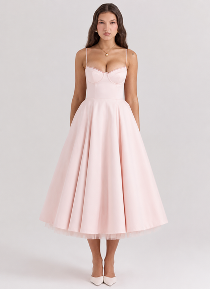 Virelle | Robe Midi Ajustée En Jersey