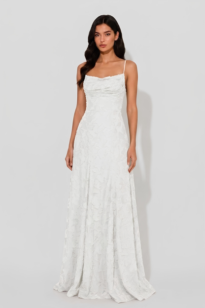 Virelle | Robe Longue Drapée À Encolure Cœur