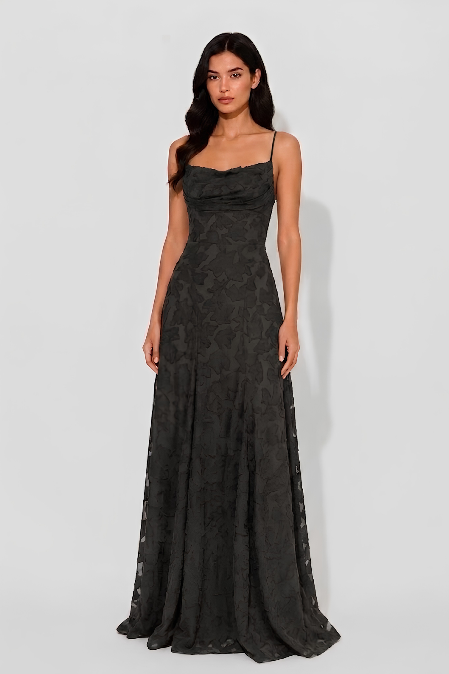 Virelle | Robe Longue Drapée À Encolure Cœur