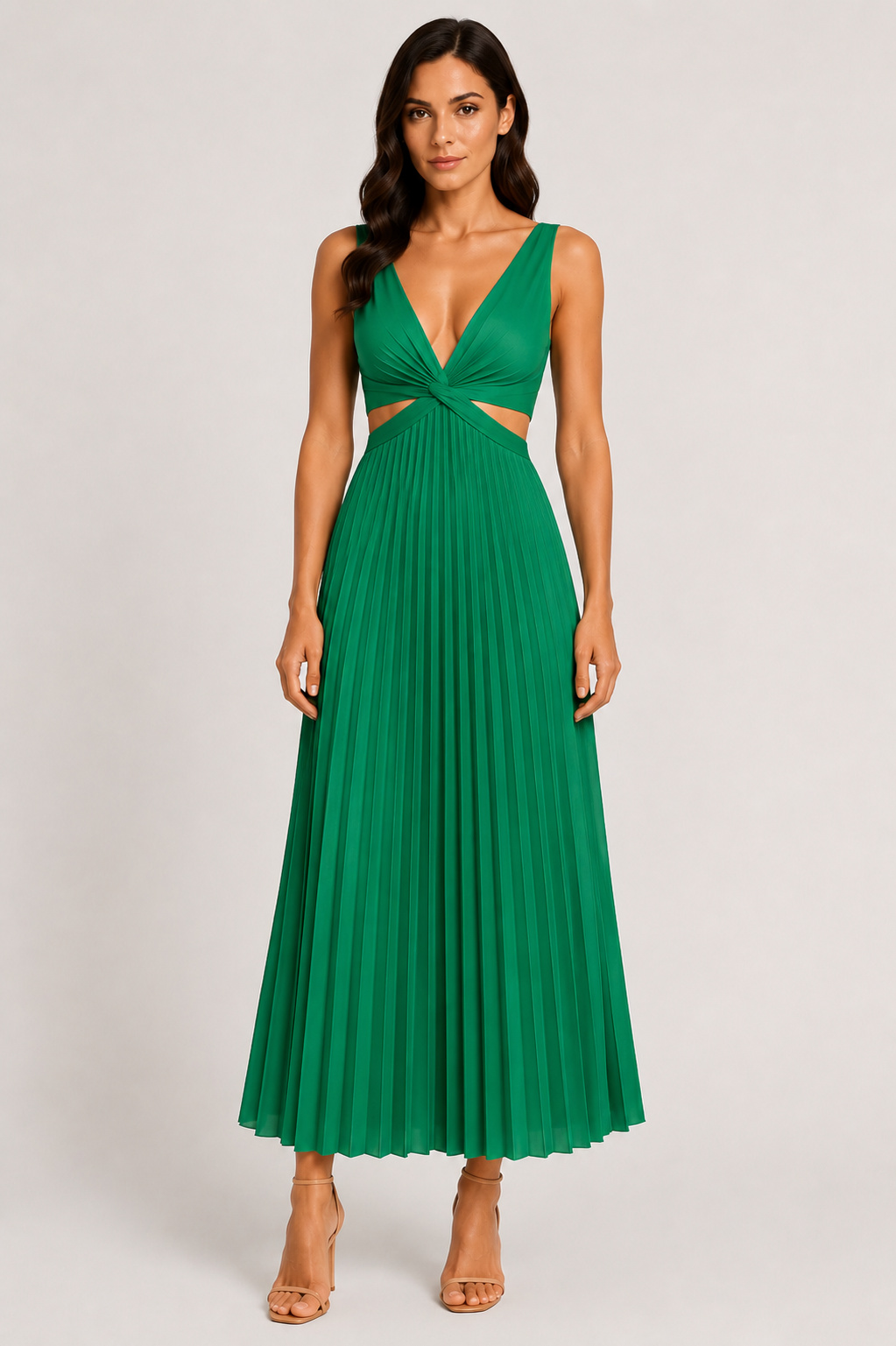 Virelle | Robe Longue Plissée À Coupe Fluide