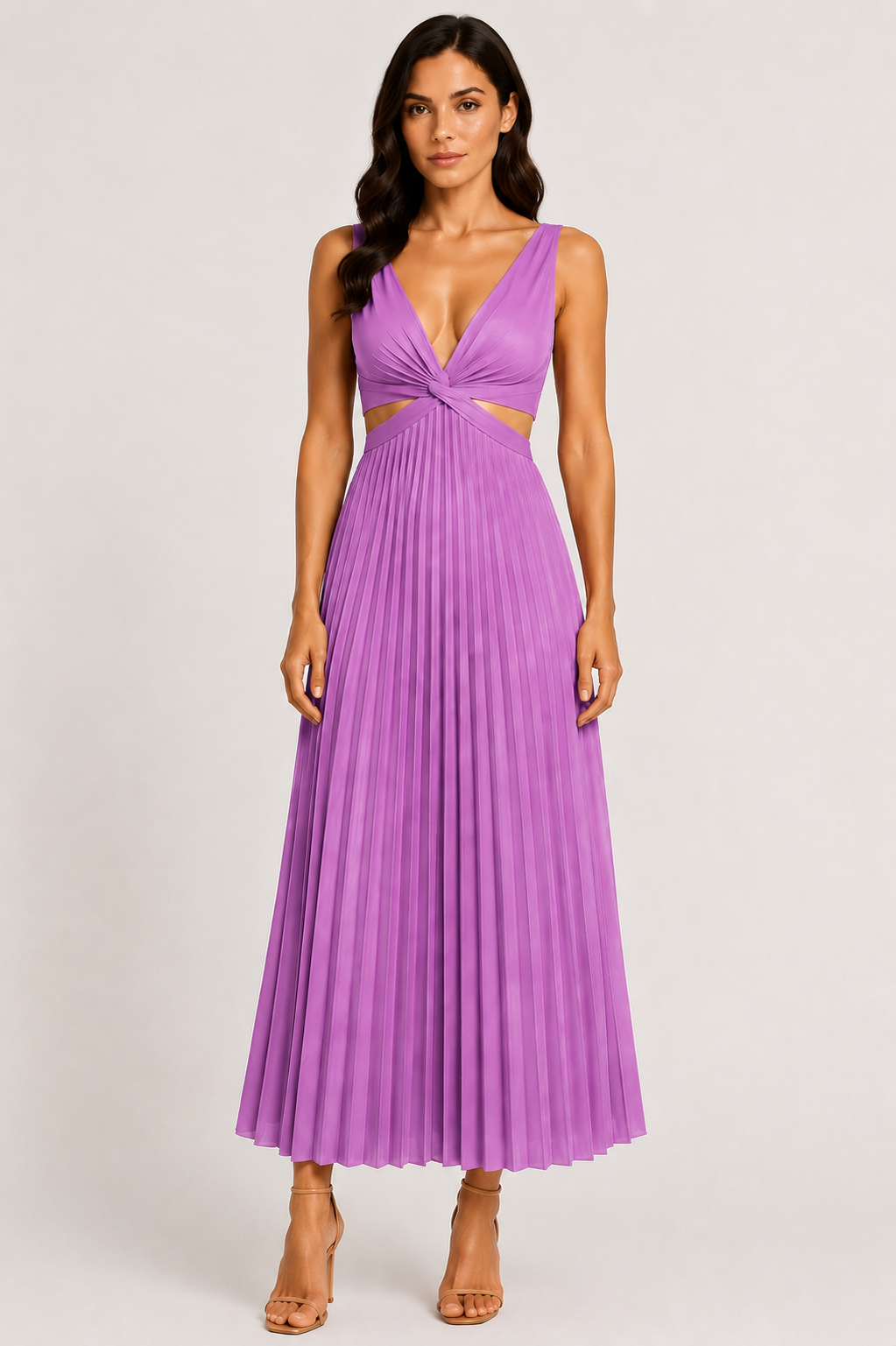 Virelle | Robe Longue Plissée À Coupe Fluide
