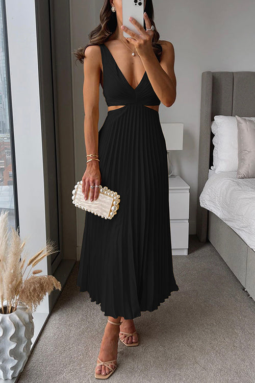 Lisana | Robe Maxi Plissée