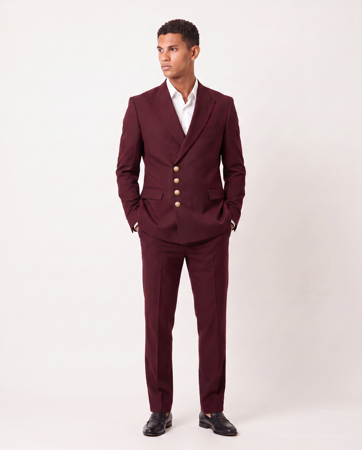 Virelle | Costume Homme 2 Pièces Bordeaux Croisé
