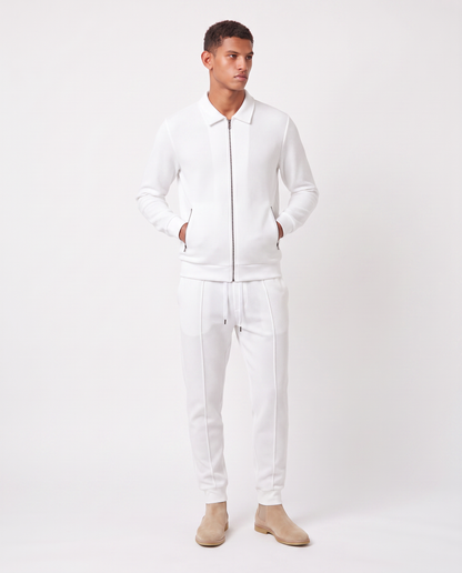 Virelle | Ensemble Homme Zippé en Maille Côtelée