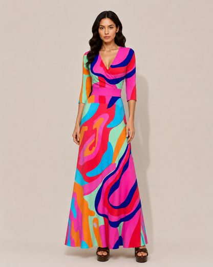 Virelle | Robe Fluide À Décolleté Croisé En V