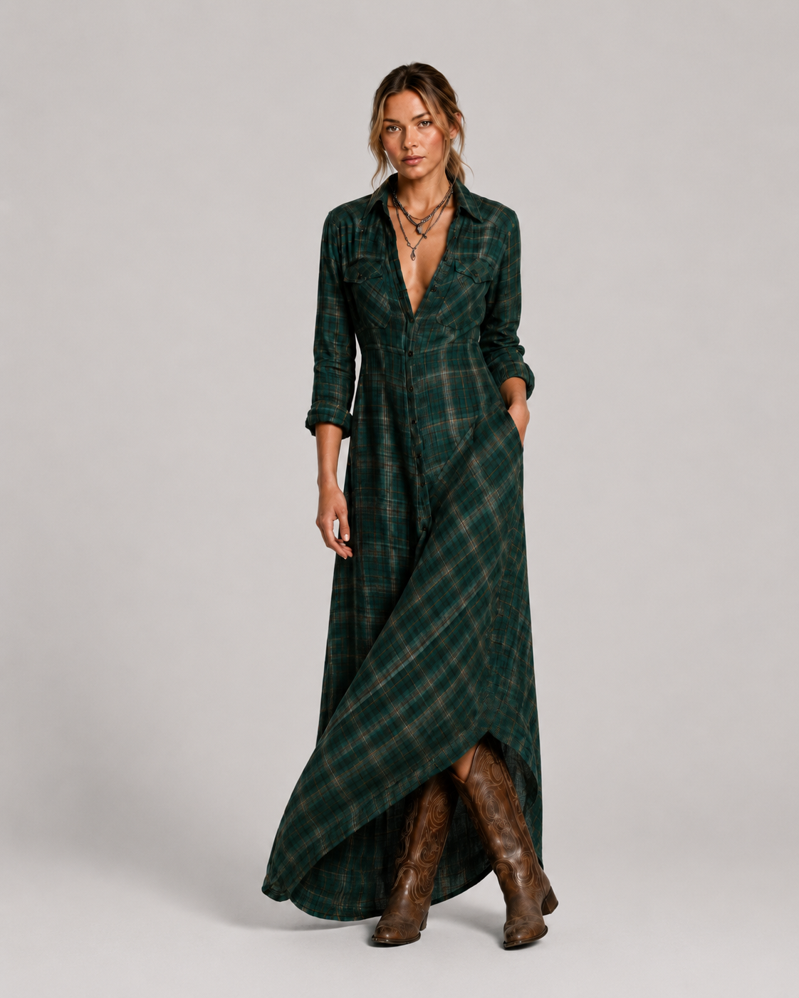 Virelle | Robe Chemise Fluide Avec Col Et Boutons