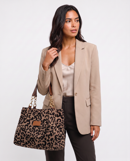 Virelle | Sac Cabas Femme Imprimé Léopard