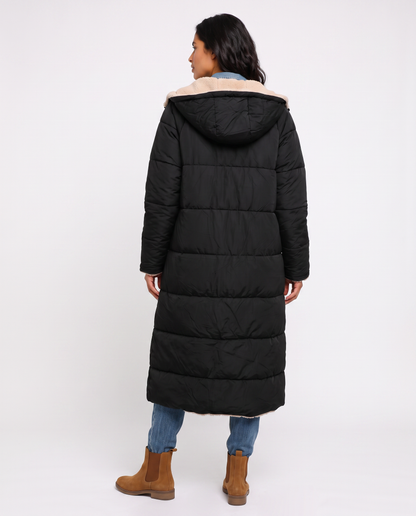 Virelle | Manteau Long Femme Matelassé Doublé Teddy