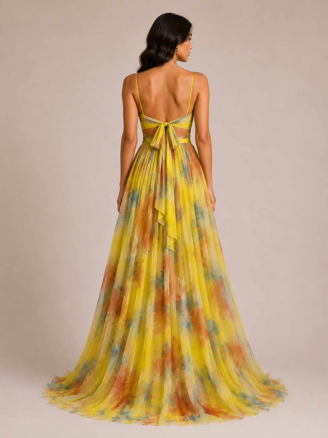 Virelle | Robe Longue Fleurie À Taille Haute Et Bretelles Réglables