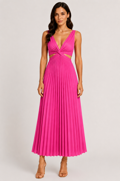 Virelle | Robe Longue Plissée À Coupe Fluide