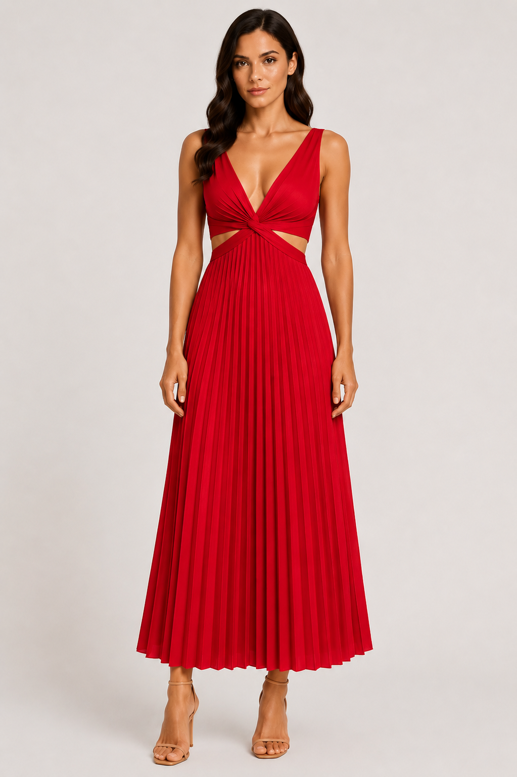 Virelle | Robe Longue Plissée À Coupe Fluide