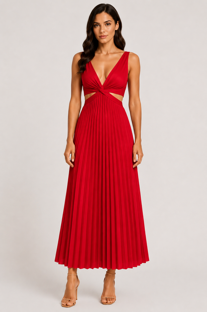 Virelle | Robe Longue Plissée À Coupe Fluide