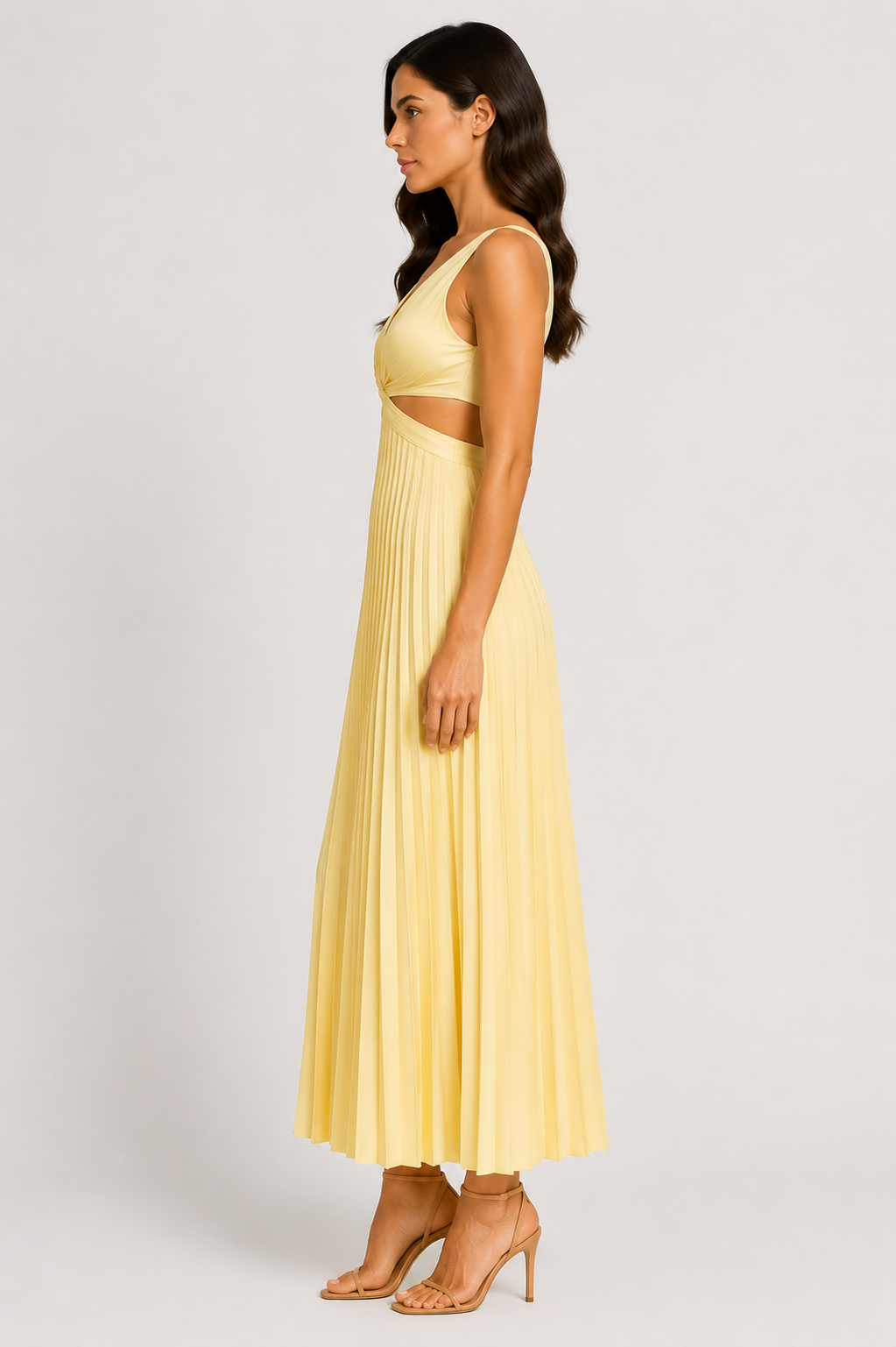 Virelle | Robe Longue Plissée À Coupe Fluide