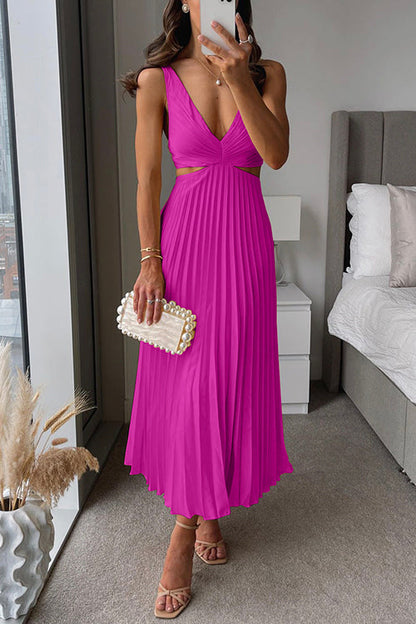 Lisana | Robe Maxi Plissée