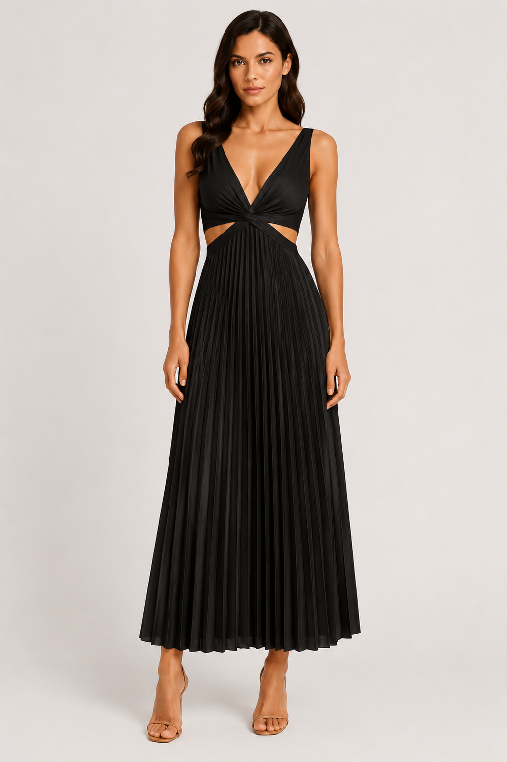 Virelle | Robe Longue Plissée À Coupe Fluide